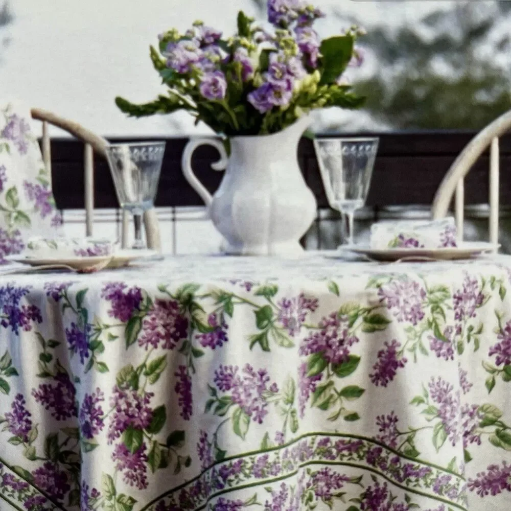 April Cornell Lilac Festival Floral Tablecloth 60x84